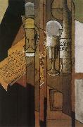 Cup newspaper and winebottle, Juan Gris